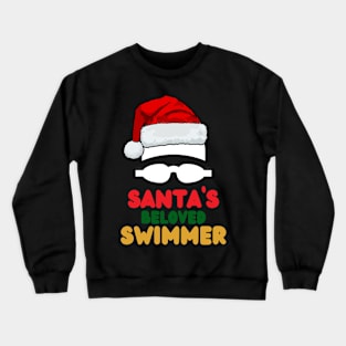 Santas Beloved Swimmer Crewneck Sweatshirt